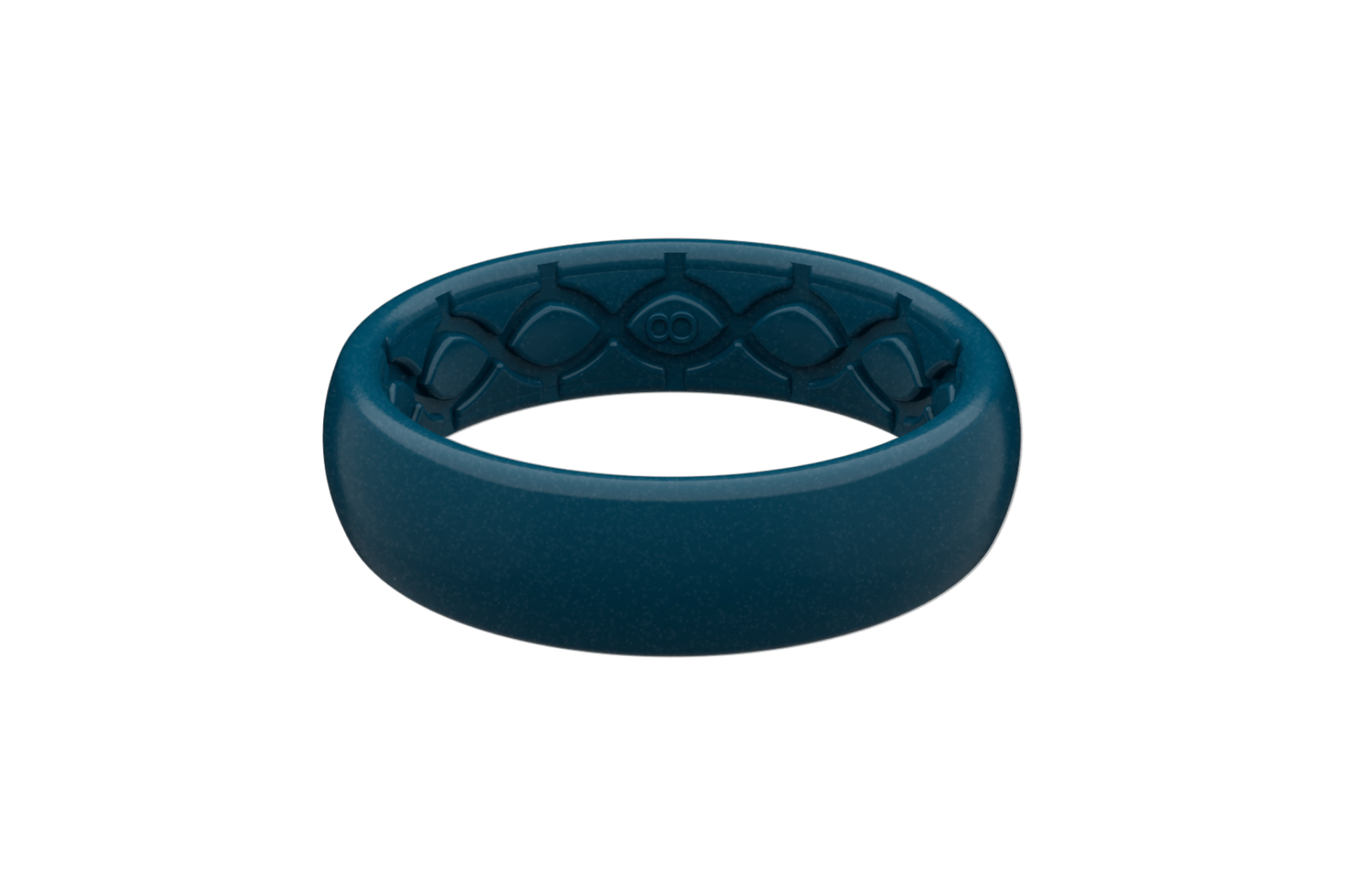 Thin Dark Ocean Groove Ring - She Chester