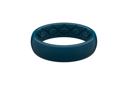 Thin Dark Ocean Groove Ring - She Chester