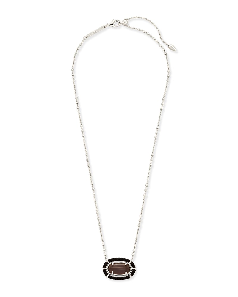 Threaded Elisa Necklace Gold Black Cats Eye - She Chester