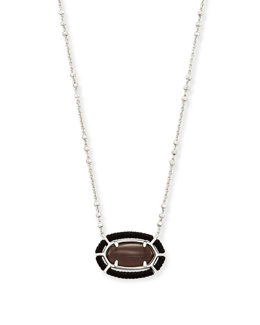 Threaded Elisa Necklace Gold Black Cats Eye - She Chester