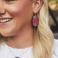 Threaded Elisa Necklace Gold Burgundy Illusion - She Chester