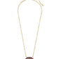 Threaded Elisa Necklace Gold Burgundy Illusion - She Chester