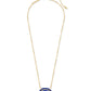 Threaded Elisa Necklace Gold Cobalt Blue Illusion - She Chester