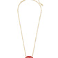 Threaded Elisa Necklace Gold Red Illusion - She Chester