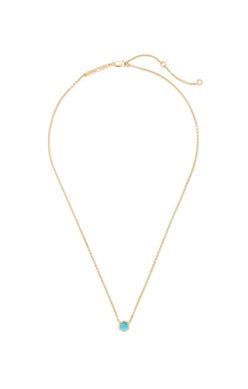 DAVIE PENDANT NECKLACE 18K GOLD VERMEIL TURQUOISE