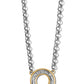 Venezia Two Tone Open Pendant Necklace - JM7312 - She Chester